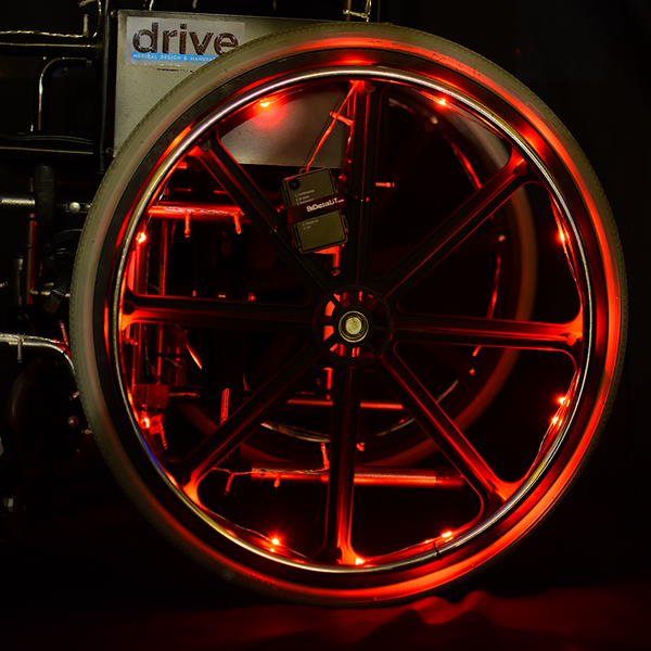 U.S.A. BeDazzleLiT Battery Powered LED Light Kit - Red Wheels